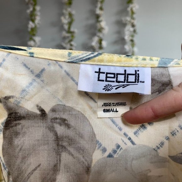 Teddi vintage yellow short sleeve floral dress - Picture 6 of 7